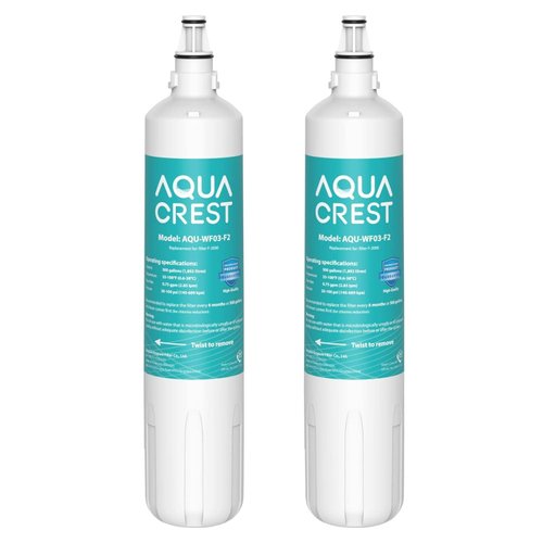 AQUA CREST F-2000, 4204490 Under Sink Water Filter, Replacement for Sub-Zero 4204490,4290510, F-1000,F-2000, and AquaPure AP Easy C-Complete, Sub-Zero Water Filter, NSF/ANSI 42,Pack of 2