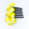 Hawaiian Plumeria Flower Hair Combs for Women Hawaiian Flower Hair Comb Hawaiian Headpiece Hair Accessories for Women Hawaiian Floral Hairpins Hawaiian Flowers Hair Clips