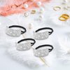 4Pcs Rhinestone Hair Ties Ponytail Holder, Fashion Elastic Crystal Hair Ties for Thin Thick Hair, Rhinestone Hair Accessories Hair Bands for Women Girls