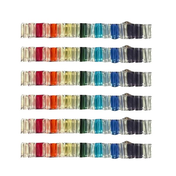 6 Pcs Shiny Rainbow Duck Bill Clips Sparkle Crystal Spike Alligator Hair Clips Duckbill Bobby Pin Chic Hair Clips for Styling Long Hair (Style 1)