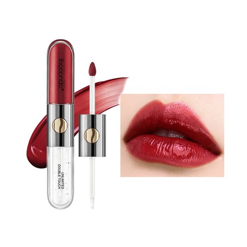 WALULAN Double-ended Lip Oil,Matte Lip Gloss, Waterproof Sweatproof Lipstick Sealer,Lip Glow Oil,Plumper Clear Hydrating, Lipstick Raincoa