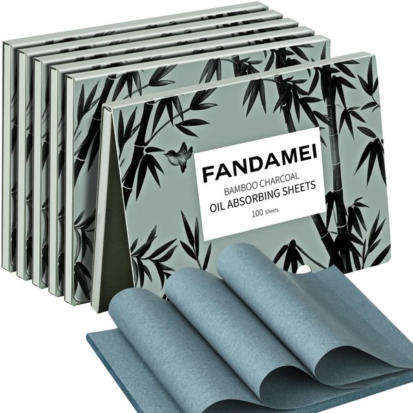 FANDAMEI 600 Counts Oil Blotting Sheets For Face, Oil Blotting Papers For Face, Blotting Paper for Oily Skin, Oil Control Film, Oil Absorbing Sheets For Face, Oil Absorbing Tissues