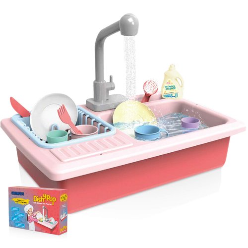 Kids Kitchen Sink Play Set- Fun & Educative Kids Toy- Water Cycling Kitchen Sink for Kids- Above 3 Years Toddler Toys- Easy to Install Play Kitchen Sink- Cute Kids Kitchen Sink