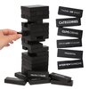 Buzzed Blocks Adult Drinking Game - 54 Blocks with Hilarious Drinking Commands on 40 of Them | Perfect Party Starter | Entertaining Party Game for Adults | Novelty Funny Gift (Black)
