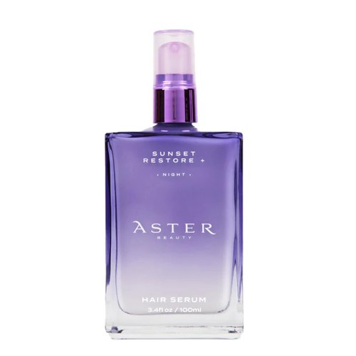 Aster Beauty Sunset Restore + Hair Serum | Overnight Hydrating Treatment | Detangles, Strengthens, Smooths Frizz, Reduces Split Ends, Enhances Shine | Infused With Natural Oils | For All Hair Types