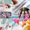 FEBSNOW 200 PCS Pop Bags Pop Mold Bags Popsicle Pouches Popsicle Molds Bags BPA Free Ice Pop Pouch with A Funnel for Yogurt, Ice Candy, Ice cream Party Favors(11"x2")