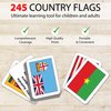 Zastic! World Flags Flashcards - 245 Country Flags, Capitals, Language, and Continents - Gloss Laminated - Country Flags of The World Flash Cards - Country Flash Cards - Geography Kids Flash Cards