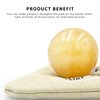 Surtiycrii 2 Inch Natural Yellow Jade Baoding Ball China Health Care Hand Exercise Massage Ball Stress Relief