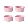Sizikato Set of 4 Porcelain Souffle Dish Ramekins Bowls for Baking. 4oz