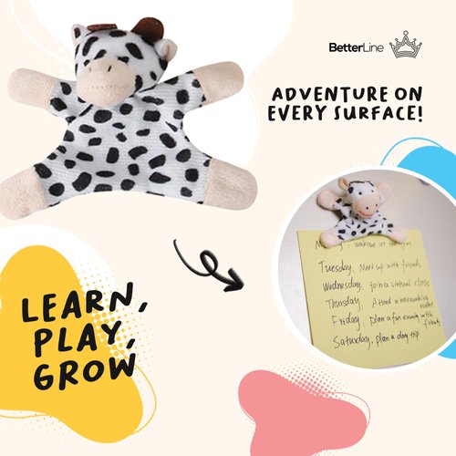 Fun and Educational Animal Fridge Magnets for Kids -Soft Plush Magnetic Animal Characters for Learning and Play, Fridge Toys for Toddlers 1-3, Board Magnets, Locker Buddies