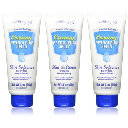 Creamy Petroleum Jelly Hand Cream for Dry, Rough Skin, 3 oz each (3 pack), Absorbs Quickly, Multi Pack, Softly Scented
