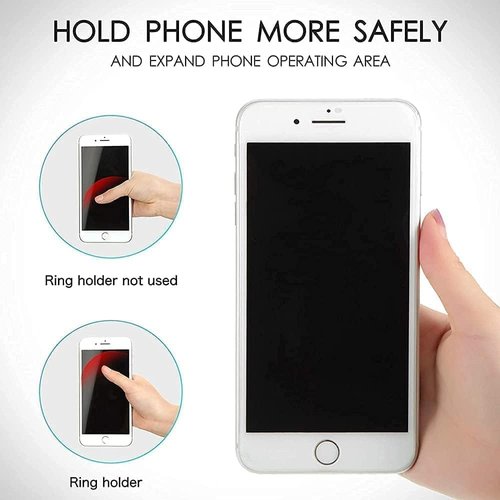 RWSEFK 3 Pack Universal Cell Phone Stand Compatible with Socket for Grip & Holder Rotation -Cat s paw Cow Black Marble