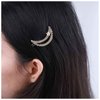 Andelaisi Boho Crystal Hair Clip Vintage Rhinestone Crescent Moon Hair Barrette Clip Gold Hollow Moon Hairpin Clip Sparkly Crescent Star Head Clip Accessories for Women and Girls Headdress