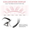 NATUHANA Round Eyelash Extensions 0.20mm C Curl Russian Single Lash 15-20mm Mixed Tray Professional Lash Supplies,Classic Individual Lash Extensions 16Rows/Case Matte Black (black;0.20 C, 15-20 MIX)