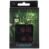 Elvish Dice Set, Black/Red