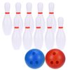 STOBOK 2 Set Miniature Bowling Ball Set Dollhouse Bowling Game Toys Mini Desktop Bowling Model Toy for Dollhouse Decoration Accessories
