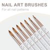 Shine Chance Acrylic Nail Brush Size 10, 100% Real Kolinsky Art Nail Brush for Acrylic Powder Application, Handmade Women Manicure Nail Extension Tool for Professional DIY Home Salon and Beginners