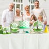 100Pcs Family Reunion Party Decorations Family Tree Reunion Plates Napkins Green Tree Welcome to Our Family Reunion Tableware Set Spring Family Reunion Party Supplies for Family Gathering 25 Guests