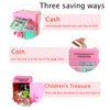 HKHDICL Piggy Bank Toys for Kids Girls Aged 6 7 8 9 10,ATM Cash Coin Electronic Money Bank Password Saving Box for Kids Girls Toys Age 6-10,Birthday Toys for 8-10 Age Girls Kids (Pink)