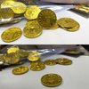 Gold Coins Plastic - 100 Count Kids Play Money Pirate Tokens - Fake Gold Coins for St. Patricks Day Party Favors,Pirate Party,Treasure Hunt Game