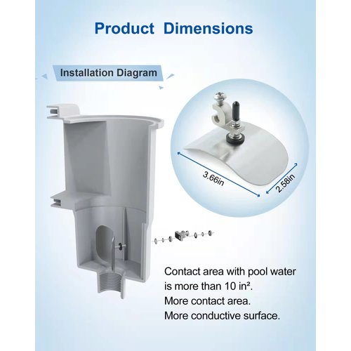 uueeGo Above Ground Pool Bonding Kits, Pool Water Bonding Kits for Skimmers Above Ground, in Direct Contact with Pool Water at All Times