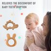 OSTTRPO 12-Pcs Baby Teether Toys,Wooden Teethers for Babies - Wooden Animal Toys, Teething Rings, Toddler Chew Toys，Baby Teething Rings and Wooden Teether Set-Suitable for Children Over 36 Months