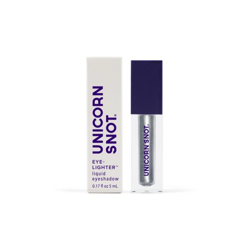 UNICORN SNOT Eyelighter - Liquid Eyeshadow Makeup, Buildable Glitter Eyeshadow, Metallic Eyes - Stocking Stuffers for Women, Christmas Gifts for Teen Girls - Cruelty Free, 0.17oz/5mL (Bounce/Silver)