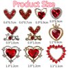 Valentine’s Day Nail Charms 22Pcs Alloy Heart Nail Art Charms Red Nail Gems Accessories Shiny Valentines Heart Nail Rhinestones Jewelry Gold Silver Love Nail Charms for Acrylic Nails Decor Supplies