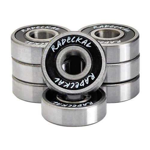 RADECKAL Black ABEC 9 Skateboard Bearings, Skateboards, Longboards, Cruisers, Inline Skates, Roller Skates, Pre-Lubricated, High Precision Rating, Long Lasting (1 Set of 8)…