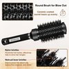 Kertiberif Round Brush for Blow Out, Round Hair Brush for Blow Drying, Nano Ceramic & Ionic Tech Barrel Brush with Boar Bristles for Styling, Curling, Adding Volume (2.9 Inch, Barrel 1.7 Inch)