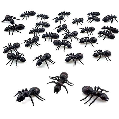 SaktopDeco 30 PCS Big Plastic Ants Black Ants Fake Ant Party Decorations for Practical Jokes Halloween Party