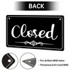 CARGEN Open Signs Double Sided Open Closed Sign Business Hours Sign Hanging Business Open Sign with Rope Hours of Operation Sign for Business Walls Window Shop Bar Hotel (black)