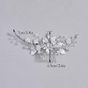 Gorais Leaf Bride Wedding Hair Comb Pearl Bridal Hair Piece Crystal Side Comb Hair Accessories for Women and Girls (A-Silver)