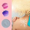 2Pcs Sunscreen Applicator for Kids, Sunblock Brush with Protective Case Sun Lotion Applicator SunCream Brush with Cleaning Pad for Suncream Liquid Foundation