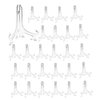 Artliving 3" Clear Plastic Stand Cookie Holder Display Stand Place Card Holder Display Easels at Weddings, Birthday Party(24 Pack)