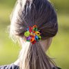 Back To School Hair Clip Colorful Curly Ribbons Alligator Clips Cute Book Apple Hair Clips White Dot Hair Bow Clip Design Woman Girl Hair Accessories for First Day of School Party