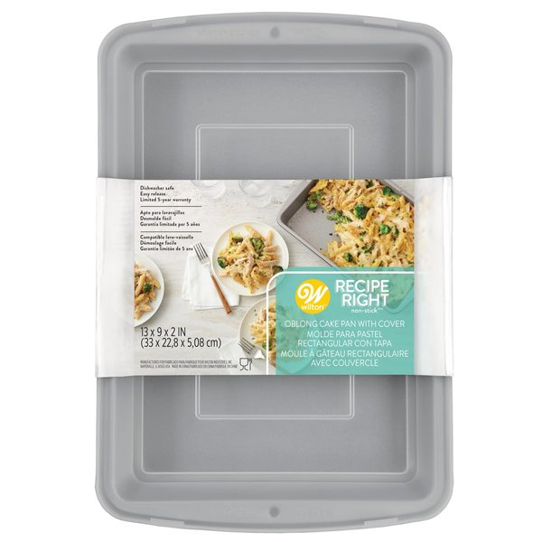 Wilton Recipe Right Non-Stick Baking Pan with Lid, 9 x 13-Inch, Steel