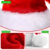 QLINLEAF 4Pack Red Santa Hat for Kids Plush Christmas Hats and Christmas Glasses Eyeglasses for Xmas Holiday Party for Children