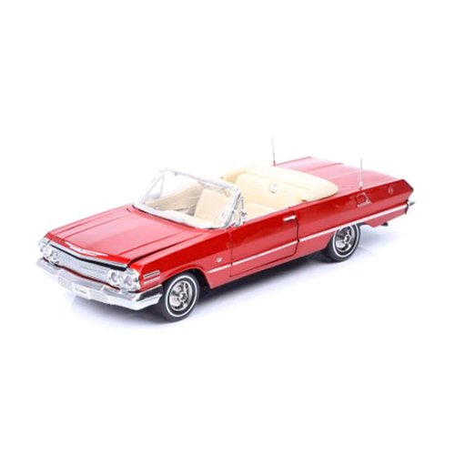 1963 Chevy Convertible Red Metallic NEX Models 1/24 Diecast Model Car by Welly 22434W-MRD