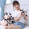 Jensquaify Cow Stuffed Animals, Cute Cow Plush Pillow Toy Cow Plushie Throw Pillow Gifts for Kids, 11.8"
