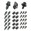 Zlirfy 35PCS Engine Under Cover Splash Shield Guard Body Bolts Screws,Bumper Fender Liner Push Retainer Fastener Rivet Clips,Bumper Clips Extruded U-Nuts Kit,Replacement for G35 G37 FX35 FX45