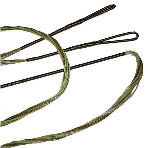 TRI COLOR CAMO B-50 Dacron REPLACEMENT RECURVE BOWSTRING - 16 STRAND BOW STRING FOR BOWS UP TO 65 LBS. - ACTUAL STRING LENGTH IN INCHES - By Traditional Gear Archery Products (Multiple Sizes) (59 INCH ACTUAL LENGTH)