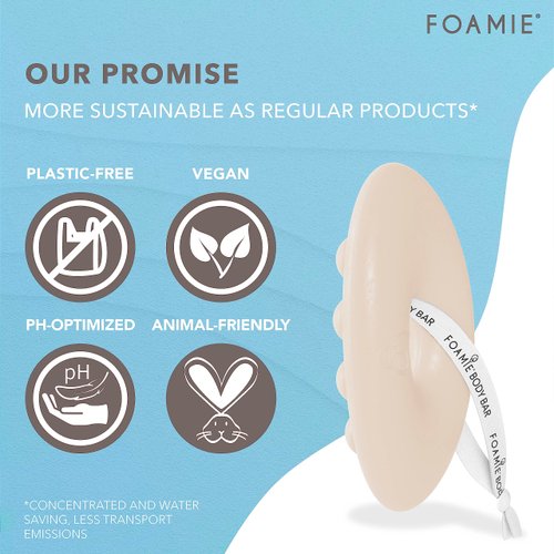 Foamie 2-in-1 Natural Body Bar Soap-Free, Intensive Moisturising Coconut Body Wash Women & Men, Vegan Body Wash Natural Cocoa Butter, Eco-Friendly Packaging