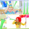 GCQJOQ 4 Pcs Stadium Horn 21 Inch Vuvuzela Plastic Collapsible Cheering Trumpets for Sporting Events Football Carnival St Patricks Day Party Supplies, Green