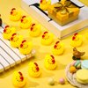Libima 100 Pcs Rubber Chickens Bath Toy Bulk Mini Chicks Squeezable and Squeak Toys Yellow Floating Rubber Toy Swimming Pool Bathtub Toys for Boy Girl Shower Birthday Party Favors Gifts