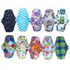 10Pieces 10Inch Reusable Washable Menstraul Pads Sanitary Pads