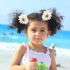 Beaupretty 12pcs Sunflower Hair Clips Daisy Flower Barrette Hawaiian Beach Alligator Hair Clips Headpiece Hairpin Brooches for Women Girls Summer Hair Accessories White