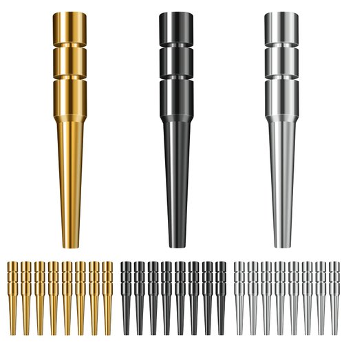 24pcs Metal Cribbage Pegs, Tapered Design Cribbage Board Pegs Fit 1/8 Inch Hole 3 Colors Cribbage Pins Traditional Board Game Accessories