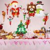 Christmas Balloons Christmas Party Decorations Santa Claus Snowman Christmas Tree Reindeer Foil Balloons Merry Christmas Balloons Christmas Eve Xmas New Year Party Decorations Supplies - Pack of 10