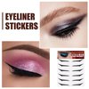 Taolivingmart Eyeliner Stickers Glitter Eyeliner Stickers 6 Pairs Per Pack Reusable Eyeshadow Stickers Colorful Eyelid Tape for Party Makeup Tool for Women (Black-Thin(3 Pack))